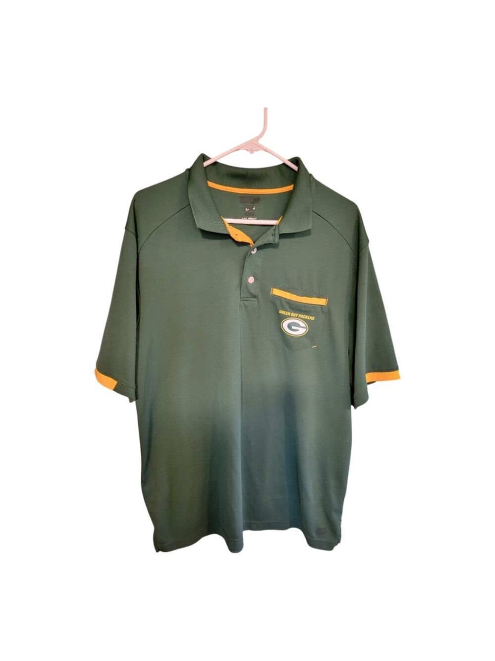 Men's L Green Bay Packers Short Sleeved Polo